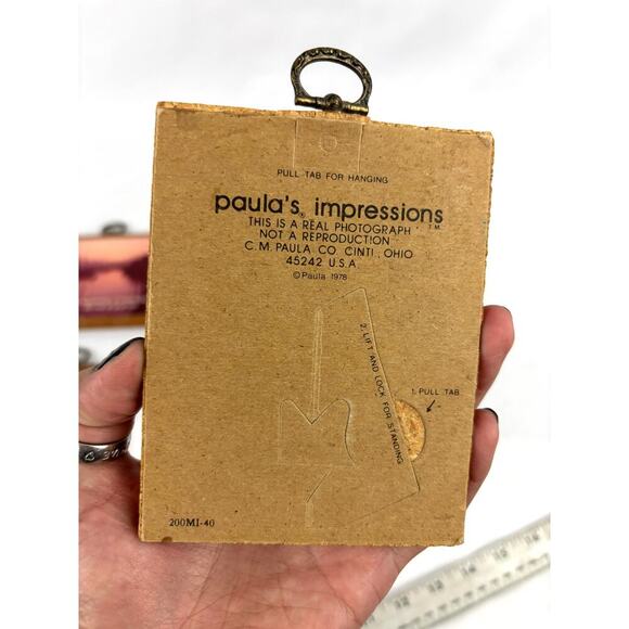 Lot of 6 Paula's Impressions Wall Hanging Plaque Wood Print Paper Vintage 1970s - Picture 11 of 14